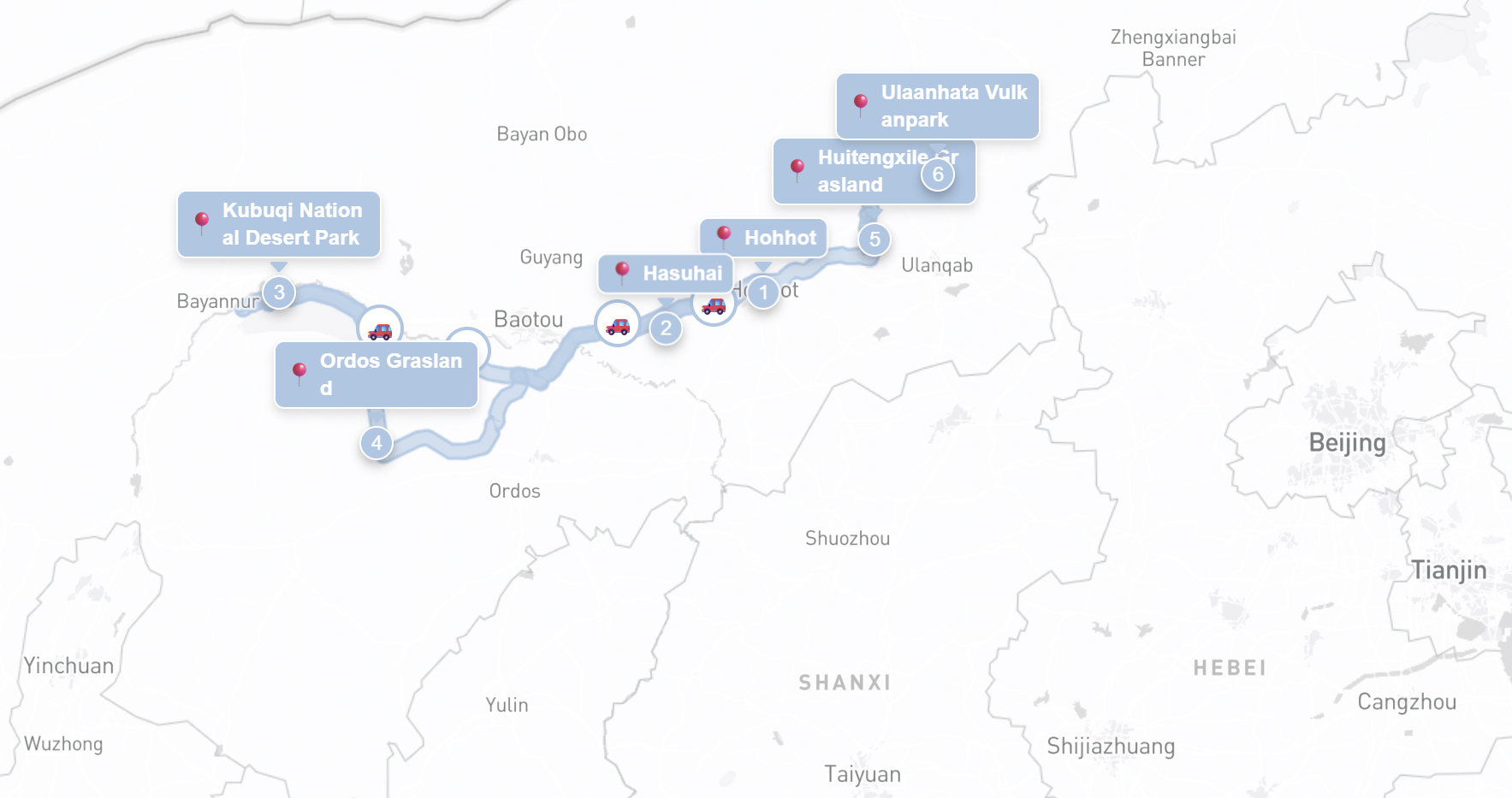 Entdecken Sie die Graslandwüste der Inneren Mongolei - 5-Tages-Tour