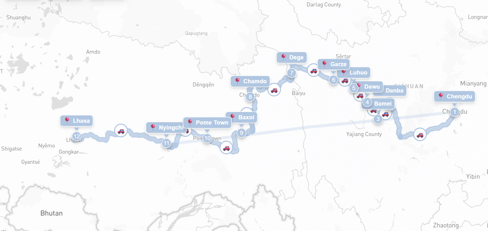 Große Querquerung von Kham nach Tibet