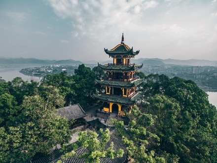 Antike Stadt Langzhong